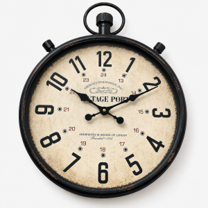 OROLOGIO IN METALLO NERO EFFETTO ANTICATO DM. 40CM