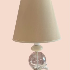 LAMPADA DA TAVOLO IN VETRO E RESINA
