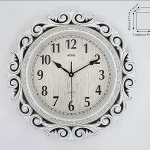 OROLOGIO IN PVC BIANCO ANTICATO DM. 45