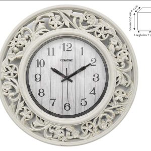 OROLOGIO TORTORA SHABBY CON CORNICE DECORATA