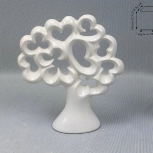 STATUA ALBERO DELLA VITA IN PORCELLANA BIANCA