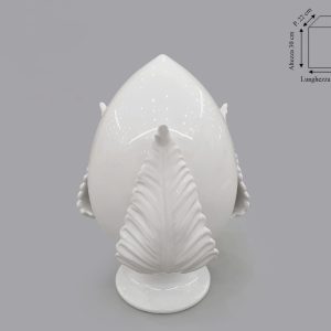 POMO PORTAFORTUNA IN CERAMICA BIANCA